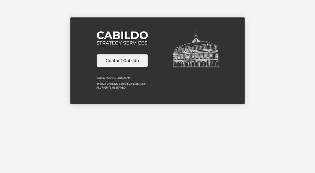 Cabildo Strategy website screenshot